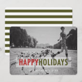 Moderne Feestdagen | Vakantieknopkaart Feestdagenkaart (Voorkant / Achterkant)