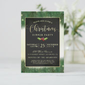 Moderne feestdagen voor groene en gouden kerst kaart (Staand voorkant)