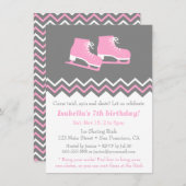 Moderne feestdagen voor ijsschaatsen kaart (Voorkant / Achterkant)