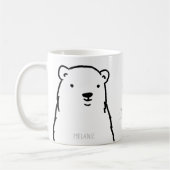 Moderne Feestdagen Winter Polar Beer Aangepast Koffiemok (Links)