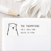 Moderne Feestdagen Winter Polar Beer Return Addres Etiket (Insitu)