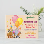 Moderne feestdieren Rainbow Color Verjaardag Kaart (Staand voorkant)