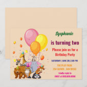 Moderne feestdieren Rainbow Color Verjaardag Kaart (Voorkant / Achterkant)