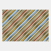 Moderne, feestelijke Abstracte striped patroon Inpakpapier Vel (Voorkant 3)
