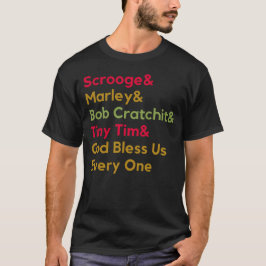 Moderne feestelijke dickens Scrooge Kerstmis T-shirt