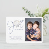 Moderne feestelijke feestdag met kerst in autical feestdagenkaart (Staand voorkant)