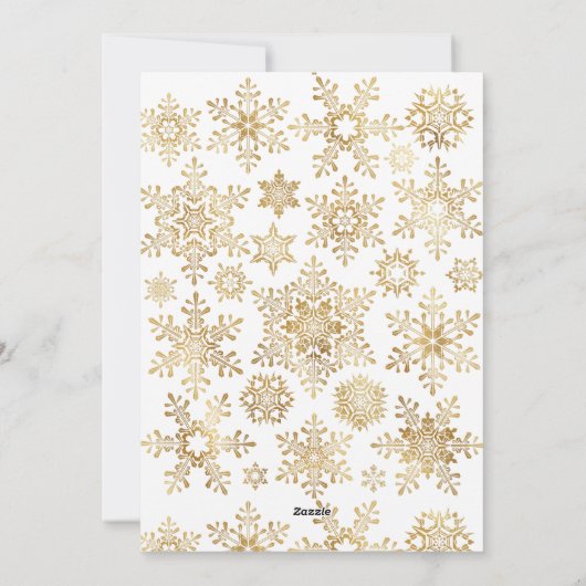 Moderne feestelijke feestelijke groet met gouden K Feestdagenkaart (Achterkant)