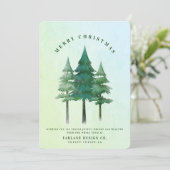 Moderne feestelijke feestelijke kerstbomen - Logo Feestdagenkaart (Staand voorkant)