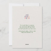 Moderne feestelijke feestelijke kerstbomen - Logo Feestdagenkaart (Achterkant)