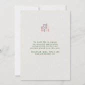 Moderne feestelijke feestelijke kerstbomen - Logo Feestdagenkaart (Achterkant)