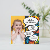 Moderne Feestelijke Foto Verjaardagsfeest Kaart (Staand voorkant)