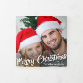 Moderne feestelijke fotocollage drieluik wenskaart (Cover)