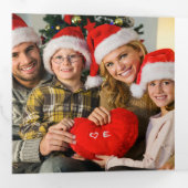 Moderne feestelijke fotocollage drieluik wenskaart (Binnenzijde eerst)