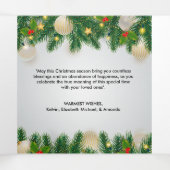 Moderne feestelijke fotocollage drieluik wenskaart (Binnenkant midden)