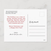 Moderne feestelijke fotocollage feestdagenkaart (Achterkant)