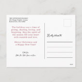 Moderne feestelijke fotocollage feestdagenkaart (Achterkant)