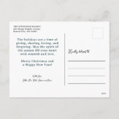 Moderne feestelijke fotocollage feestdagenkaart (Achterkant)