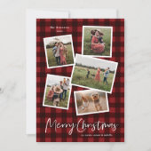 Moderne feestelijke fotocollage feestdagenkaart (Voorkant)