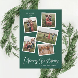 Moderne feestelijke fotocollage feestdagenkaart