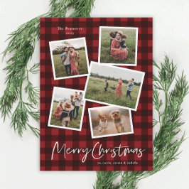 Moderne feestelijke fotocollage feestdagenkaart