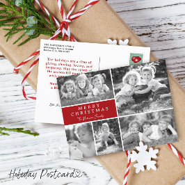 Moderne feestelijke fotocollage feestdagenkaart