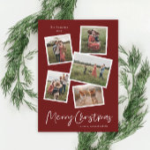 Moderne feestelijke fotocollage feestdagenkaart