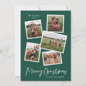 Moderne feestelijke fotocollage feestdagenkaart (Voorkant)