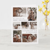 Moderne feestelijke fotocollage Kerstmis Gevouwen Kaart (Gele Bloem)