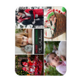 Moderne feestelijke fotocollage magneet (Verticaal)