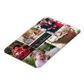 Moderne feestelijke fotocollage magneet (Linkerzijde)