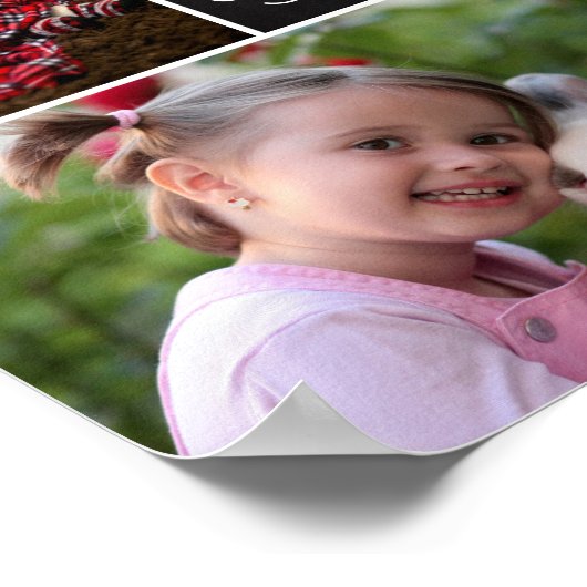 Moderne feestelijke fotocollage poster (Hoek)