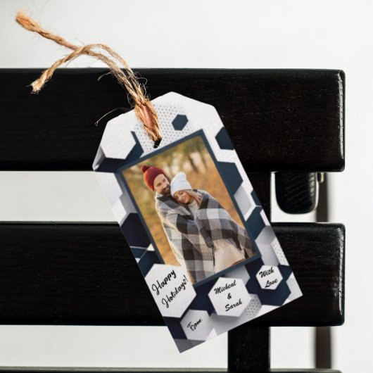 Moderne feestelijke gepersonaliseerde cadeaulabel