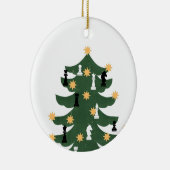 Moderne feestelijke kerstboom keramisch ornament (Rechts)