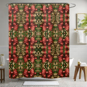 Moderne feestelijke kerstdouchegordijn douchegordijn