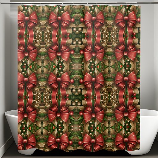 Moderne feestelijke kerstdouchegordijn douchegordijn