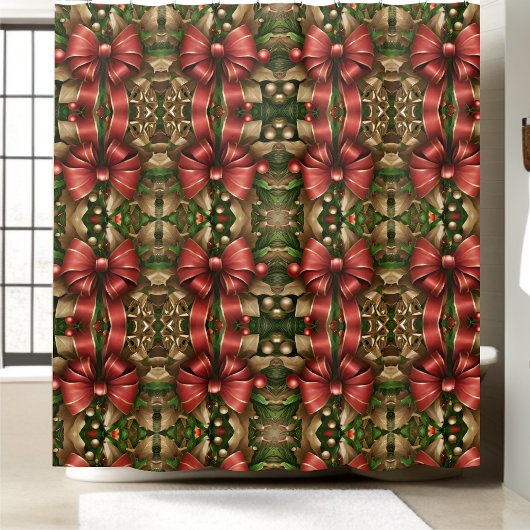 Moderne feestelijke kerstdouchegordijn douchegordijn