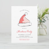 Moderne Feestelijke Kerstfeest van het Pet van de  Kaart (Staand voorkant)
