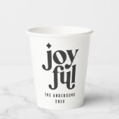 moderne feestelijke kerstfeestdag papieren bekers (Achterkant)