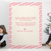 Moderne feestelijke kerstfoto drieluik wenskaart (Binnenkant midden)