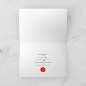 Moderne feestelijke kerstkerst feestdagen kaart (Binnen)