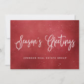 Moderne feestelijke kerstkerst feestdagenkaart (Voorkant)