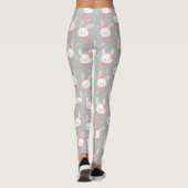 Moderne feestelijke kerstvakantie konijntje konijn leggings (Achterkant)