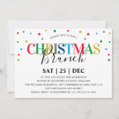 Moderne feestelijke kleurrijke kerstbrunch kaart (Voorkant)
