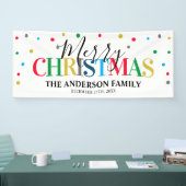 Moderne feestelijke kleurrijke kerstvakantie spandoek (Beurs)