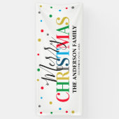 Moderne feestelijke kleurrijke kerstvakantie spandoek (Verticaal)