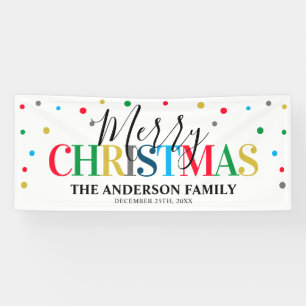 Moderne feestelijke kleurrijke kerstvakantie spandoek