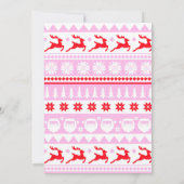 Moderne feestelijke lelijke trui rood, groen en ro kaart (Achterkant)