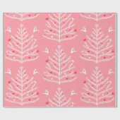 Moderne feestelijke noordse kerstboom - roze cadeaupapier (Vlak)