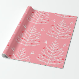 Moderne feestelijke noordse kerstboom - roze cadeaupapier