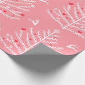 Moderne feestelijke noordse kerstboom - roze cadeaupapier (Hoek)
